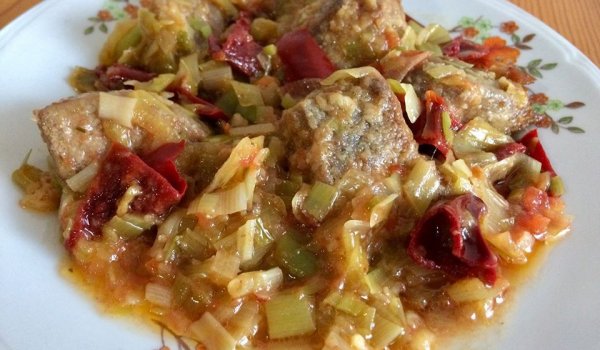 Кавърма с черен свински дроб по шопски