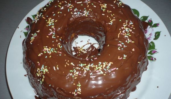 Кекс с какао и шоколадова заливка