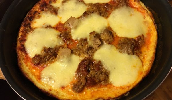 Кето пица с блат от тиквички