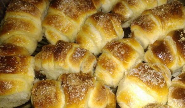 Кифлички с течен шоколад