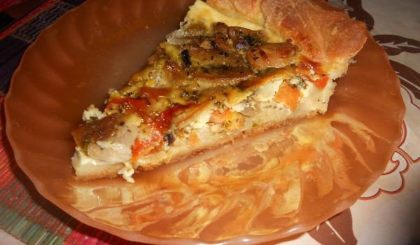 Киш с гъби и моркови