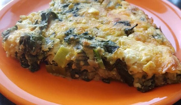 Киш със спанак, киноа и сирене Чедър