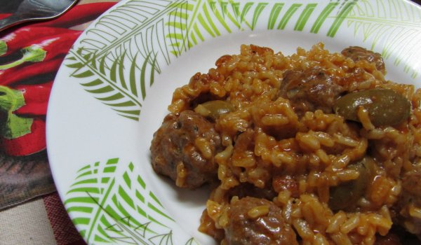 Кюфтенца с ориз и маслини