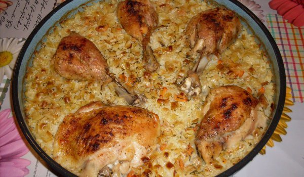 Кокошка с праз и ориз