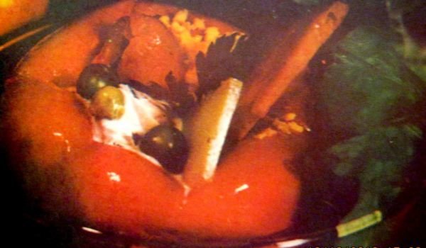 Коктейл с шунка в мариновани камби