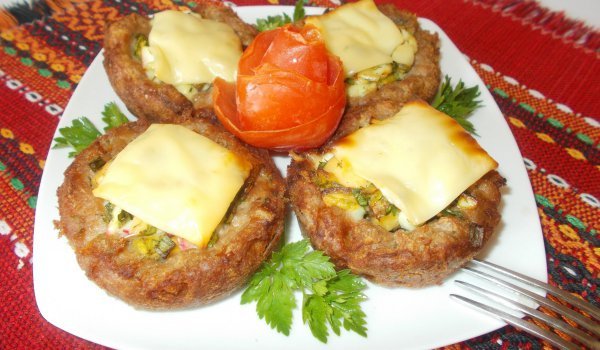Кошнички от кайма с тиквички