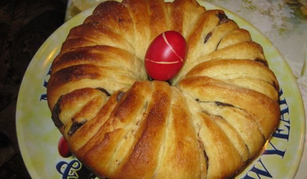 Козуначен венец с шоколад