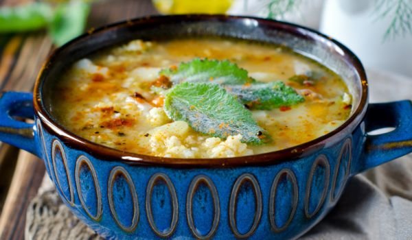 Крем-супа с тиквички и киноа