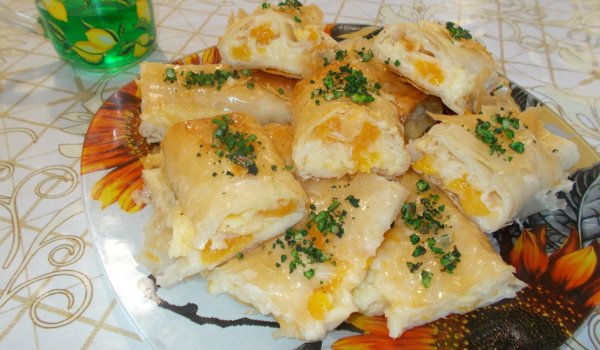 Кремки със сладко от праскови