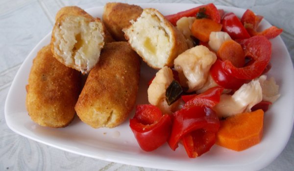 Крокети с кашкавал и извара