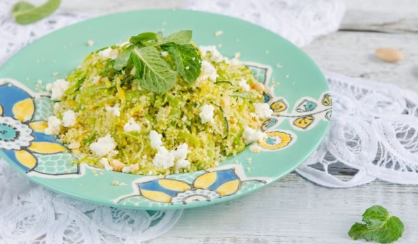 Кускус с пържени тиквички