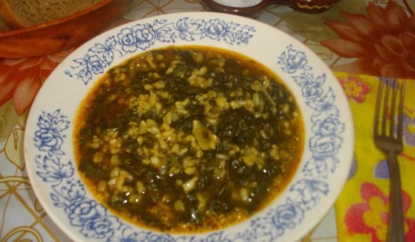 Лапад с кафяв ориз