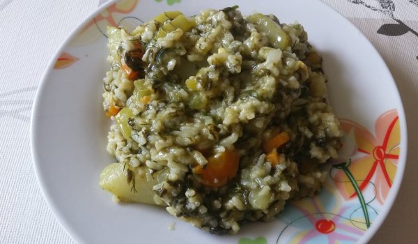 Лапад с ориз и тиквичка