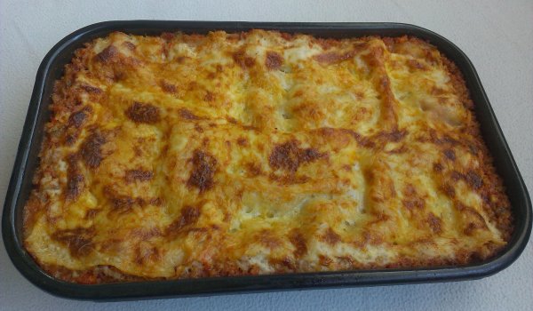 Лазаня с Кайма, Гъби и Доматен Сос