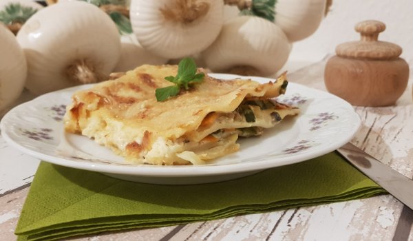 Лазаня със зеленчуци и сос Бешамел