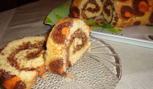 Леопардово руло с орехова плънка
