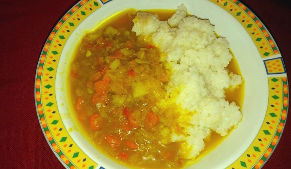 Мадраско къри с тиква и кисело зеле