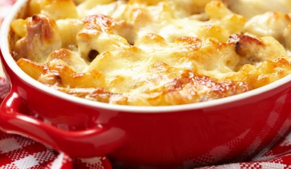 Макарони с гъби и кашкавал