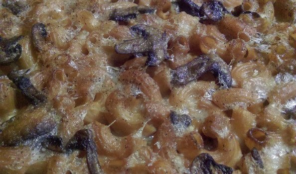 Макарони с гъби на фурна