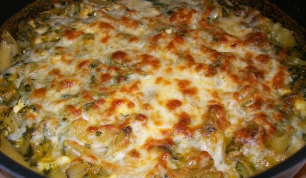 Макарони със спанак и сирене