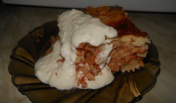 Макарони със заливка