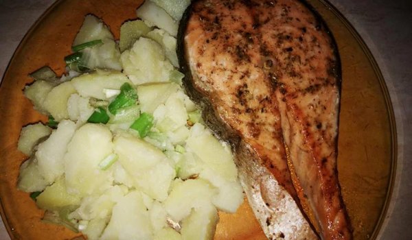 Маринована сьомга на фурна
