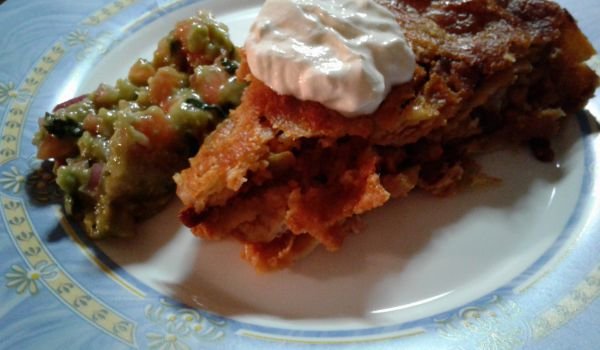 Мексиканска касерола в стил фахитас (Мексиканска лазаня)