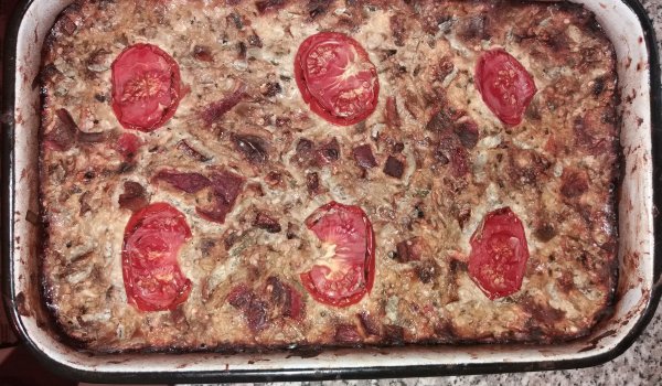 Мешана запеканка с патладжани и тиквички