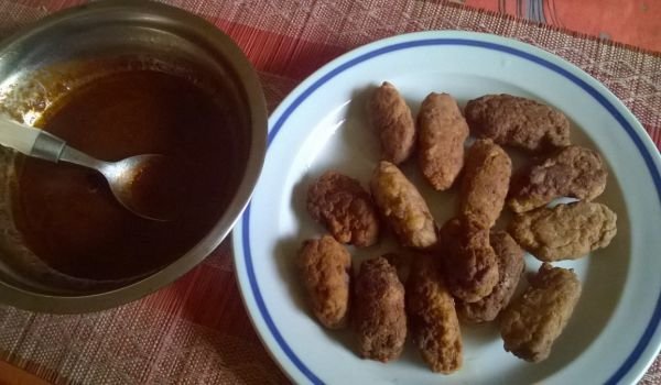 Мини гръцки наденички (soutzoukaki)