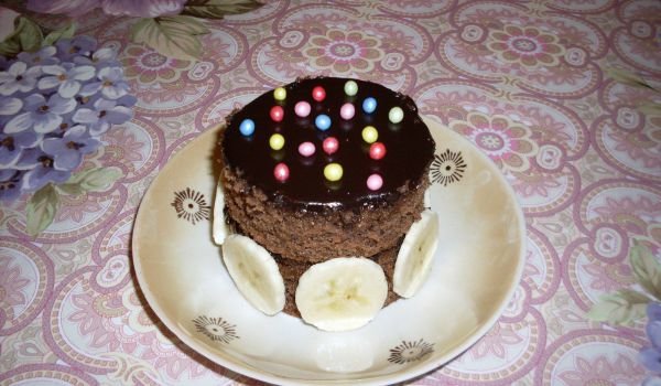 Мини торта с банани