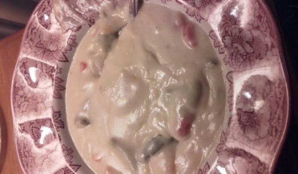 Млечна каша с печен пипер