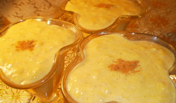 Мляко с ориз и тиквено пюре