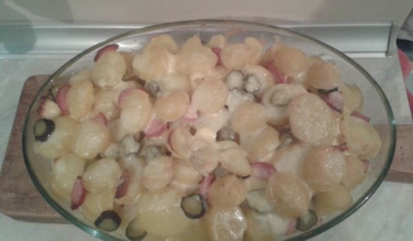 Мозайка от картофи със сметана