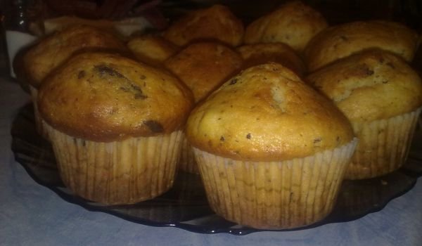 Мъфини с банани и шоколад