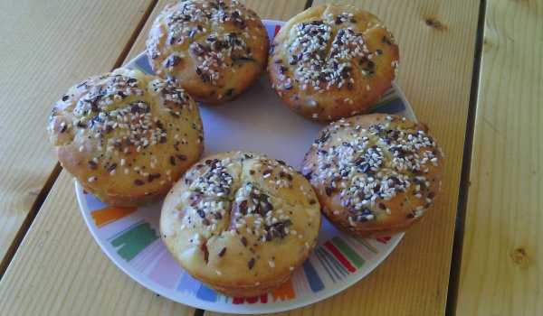 Мъфини с шунка и сирене