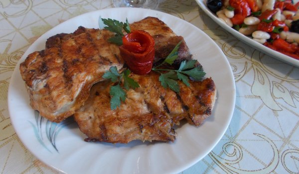 Мъжки свински пържоли на скара