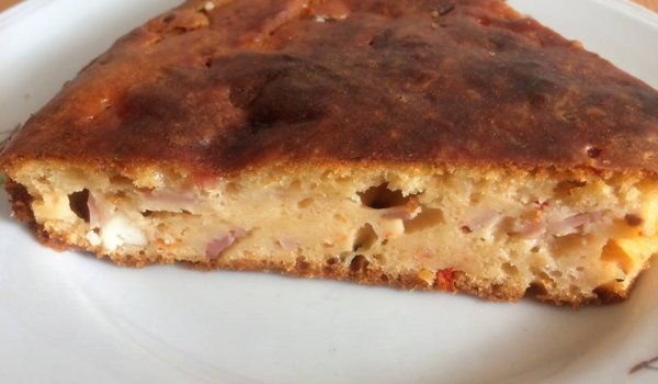 Мързелива питка с шунка