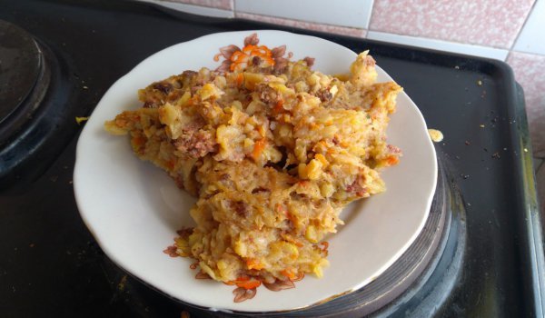 Мусака без заливка с рендосани картофи