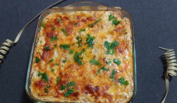 Мусака от макарони с тиквички и кайма
