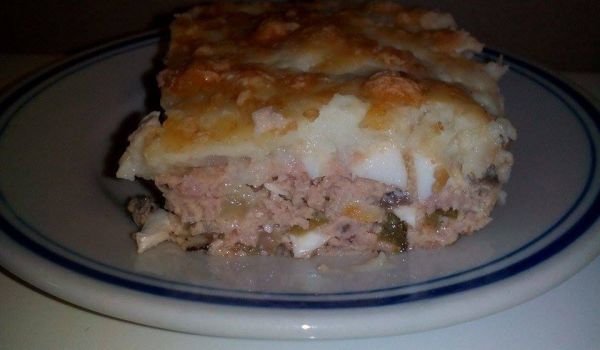 Мусака с картофена заливка