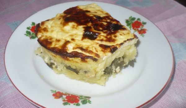 Мусака с картофи и спанак