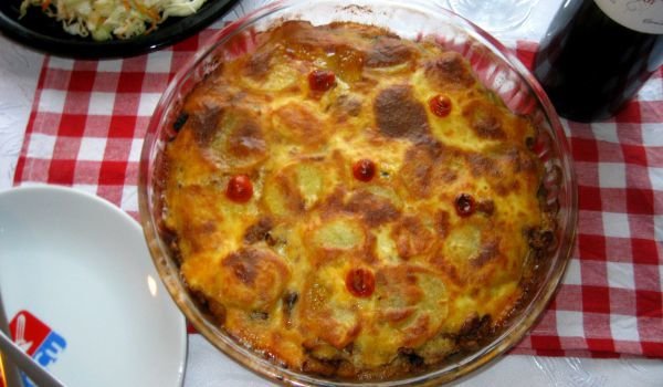 Мусака с мляно месо и патладжани
