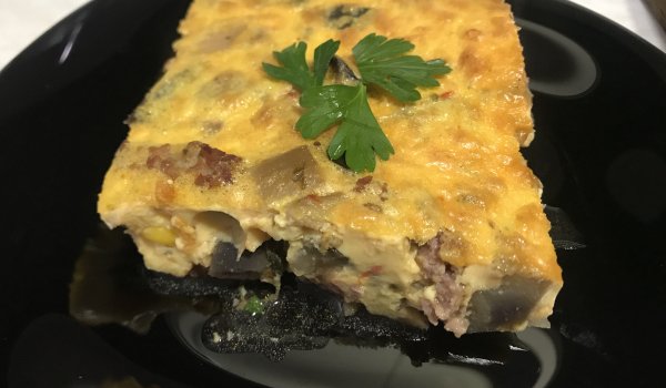 Мусака с патладжани и нахут