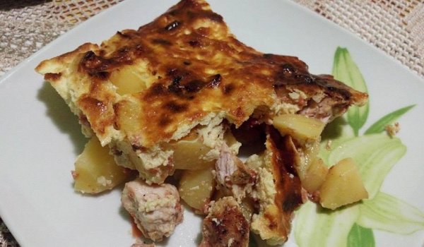 Мусака с пилешки хапки
