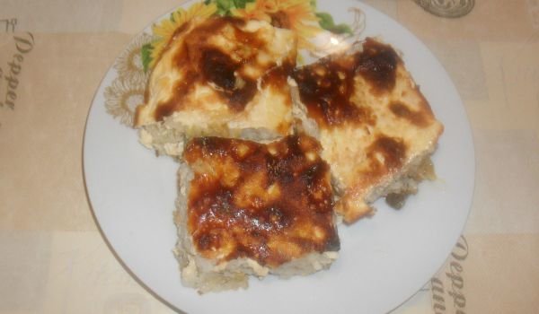 Мусака с тиквички, гъби и ориз