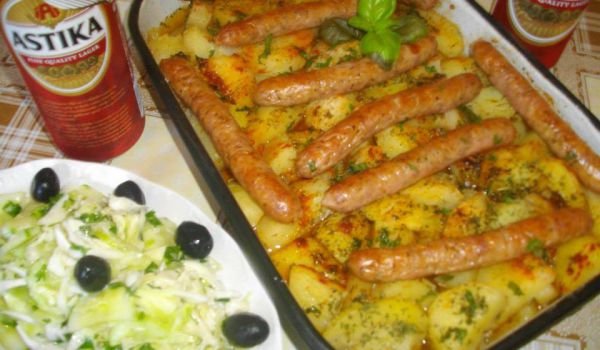Наденички и картофи на фурна