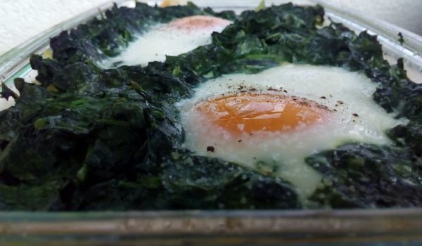 Огретен с картофено пюре и спанак