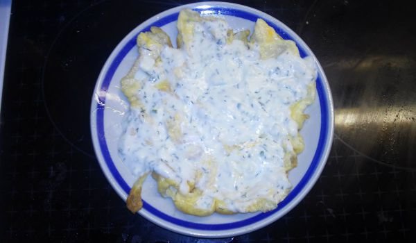 Омлет с чеснов сос