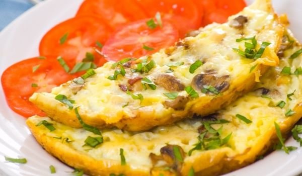 Омлет с гъби и маслини