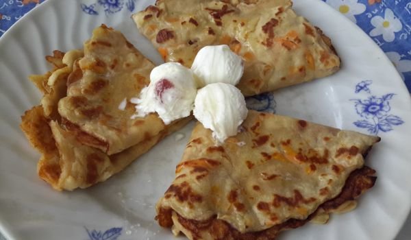 Омлети с ябълки и моркови